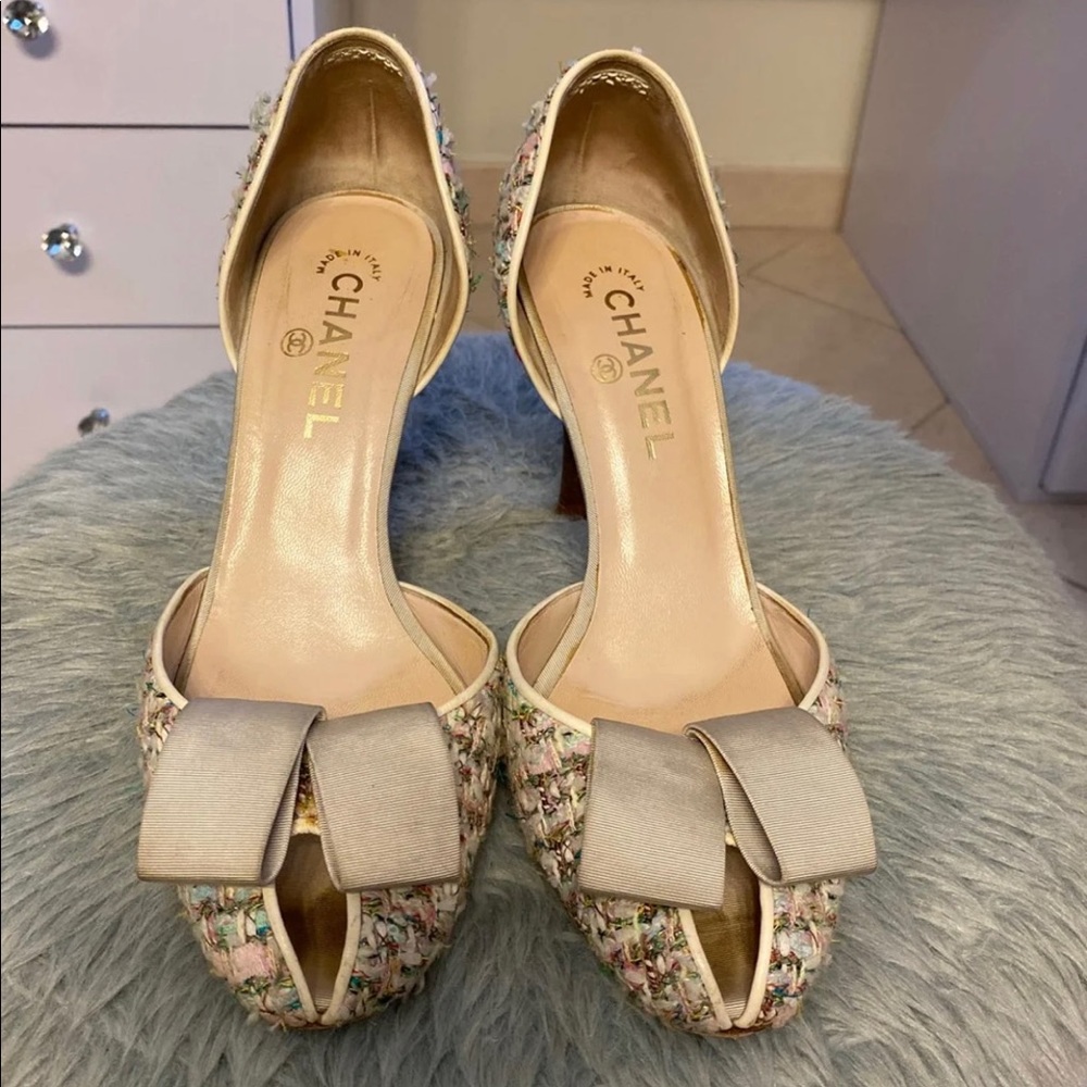 COPY - Chanel Pastel Tweed D'Orsay